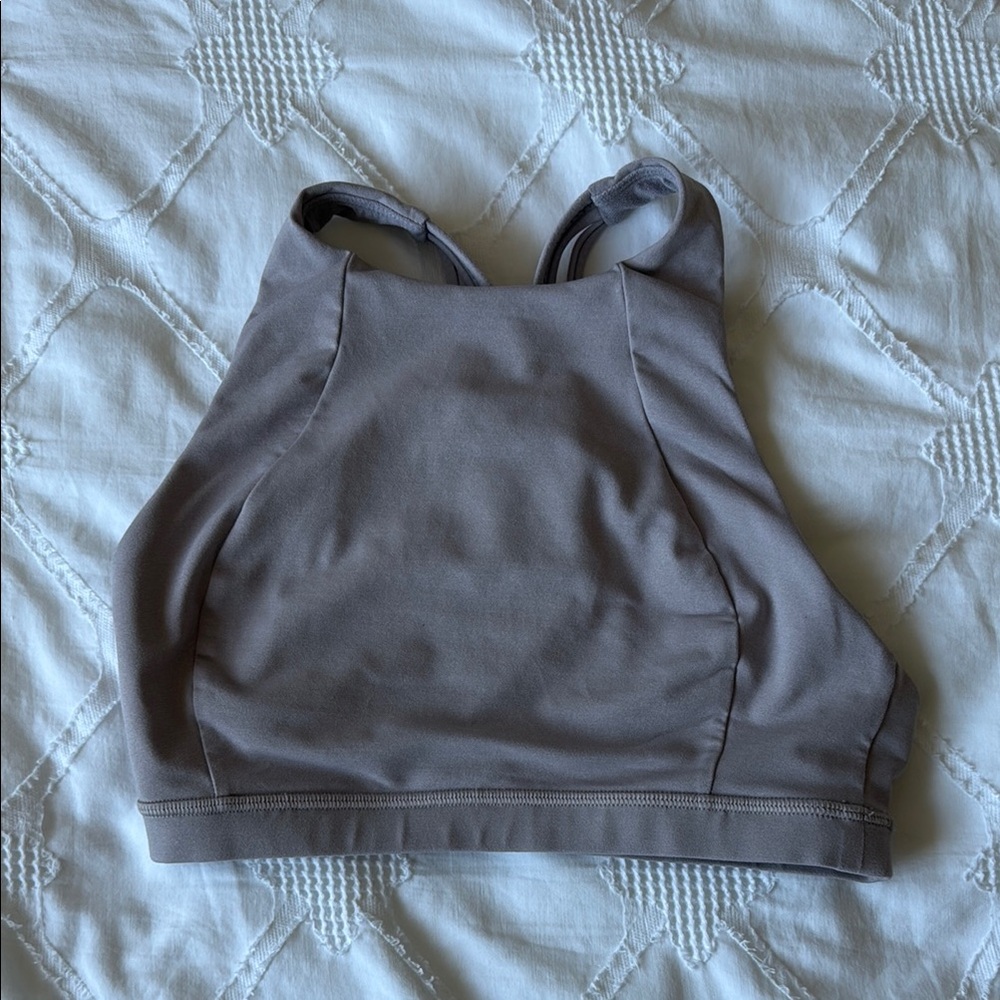 Lululemon mauve long line sports bra